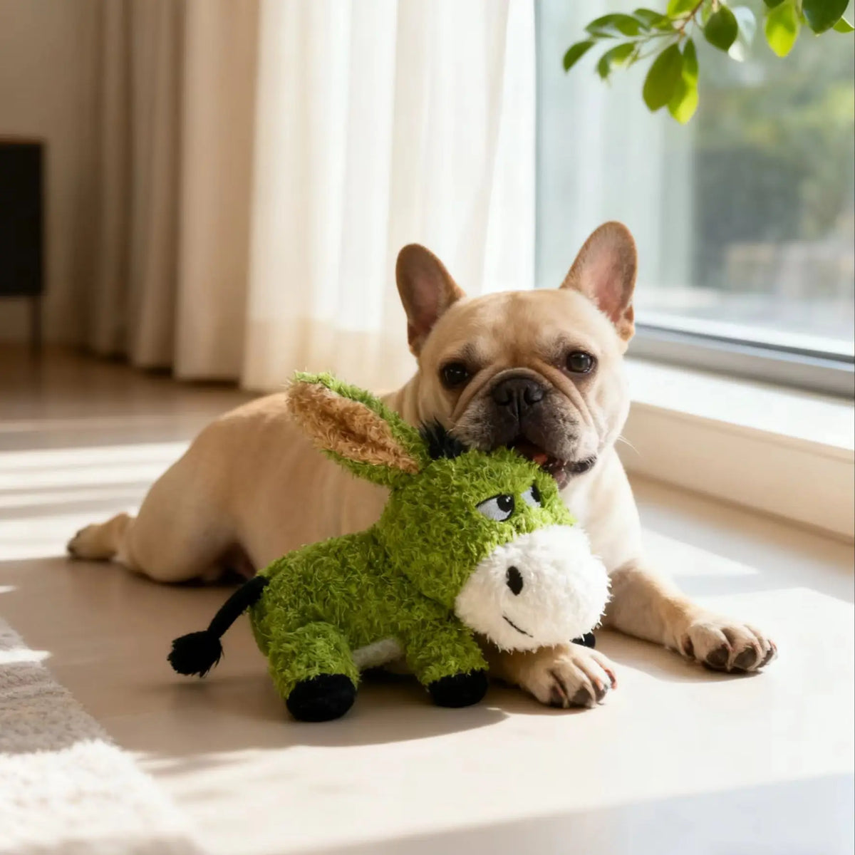 Squeaky Plush Donkey Dog Toy