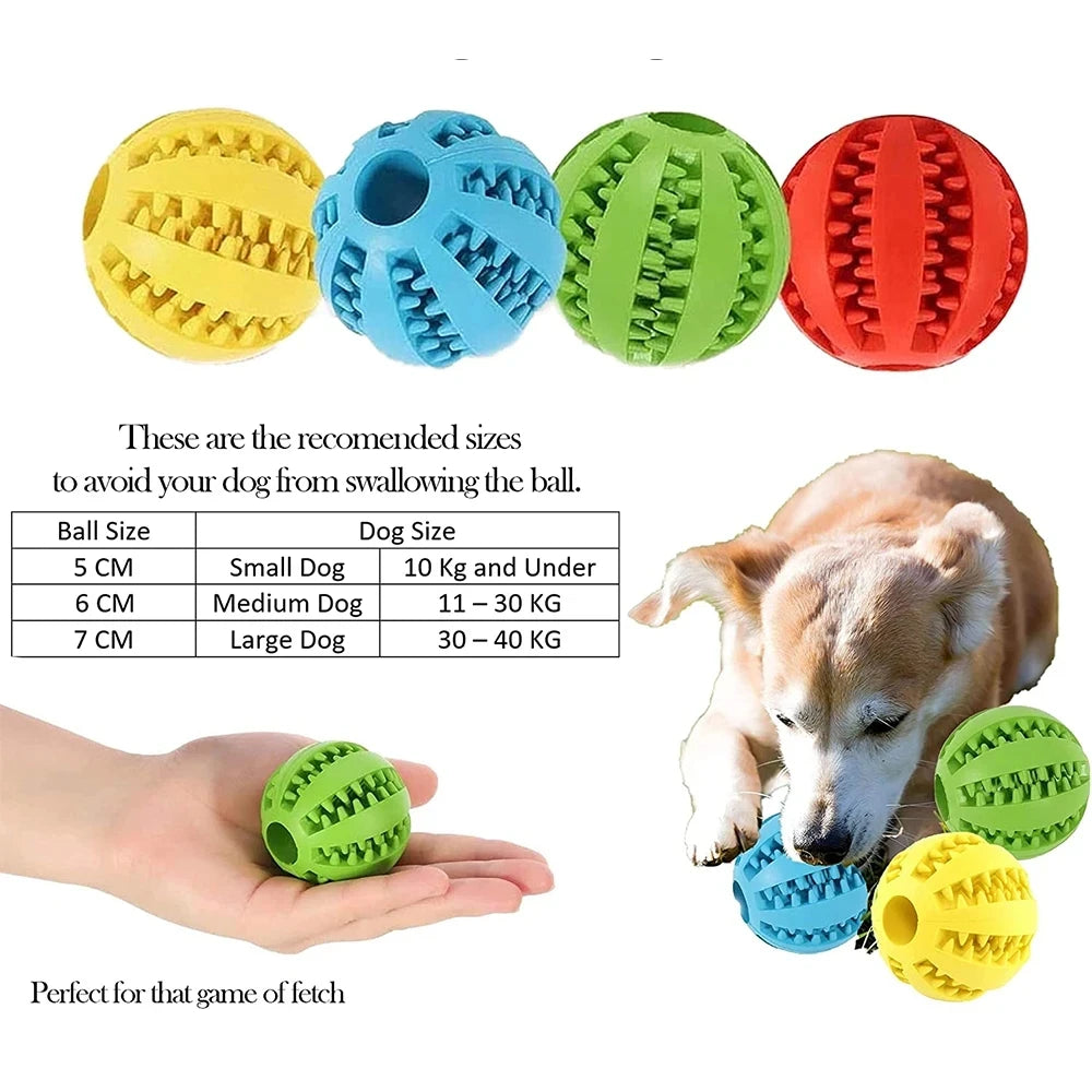 Treat Dispensing Rubber Ball for Dogs