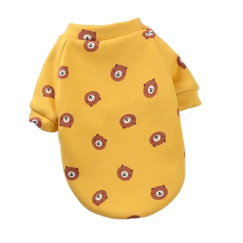 Printed Fleece Sweatshirt for Small Dogs
