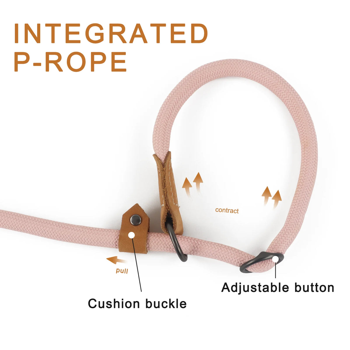 Multi-Use Rope Lead with Leather Trim