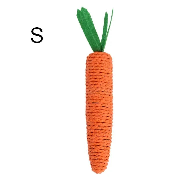 Paper Rope Carrot Cat Toy