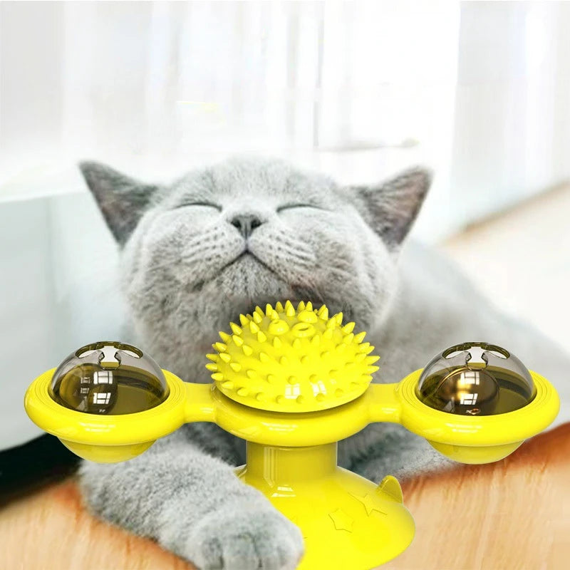 Windmill Cat Toy with Suction Base