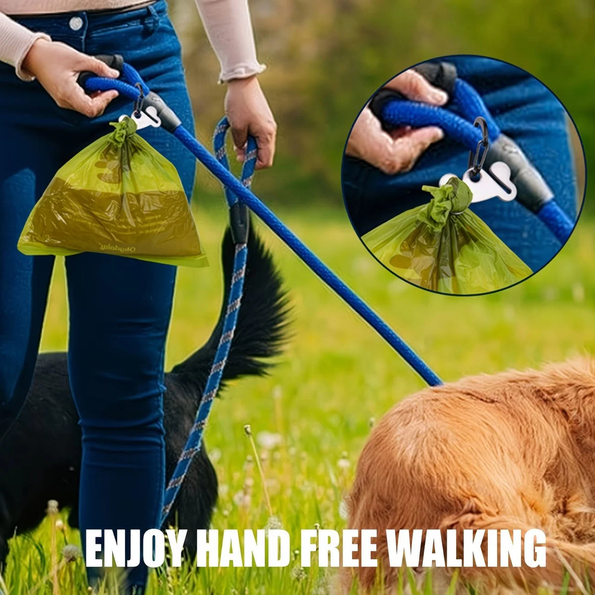 Stainless Steel Hands-Free Poop Bag Holder