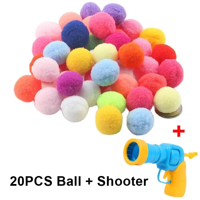 Pom-Pom Ball Launcher Cat Toy