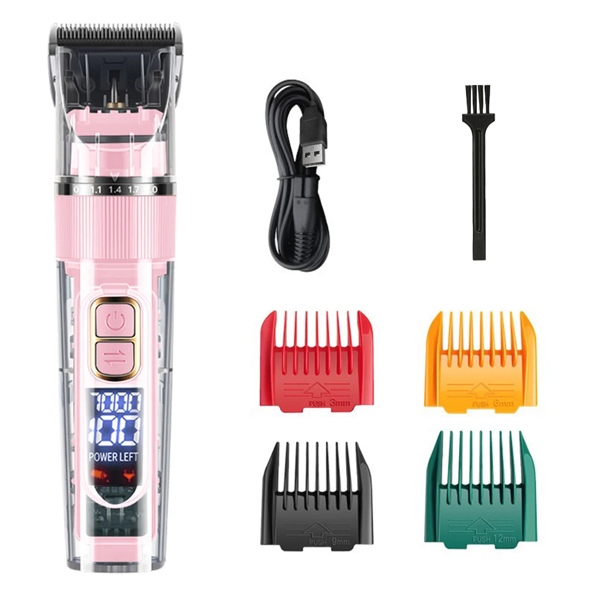 Rechargeable Pet Hair Clipper - Pink