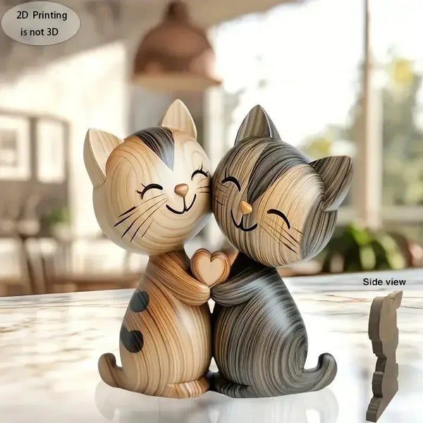 Wooden Cat & Dog Silhouette Ornament