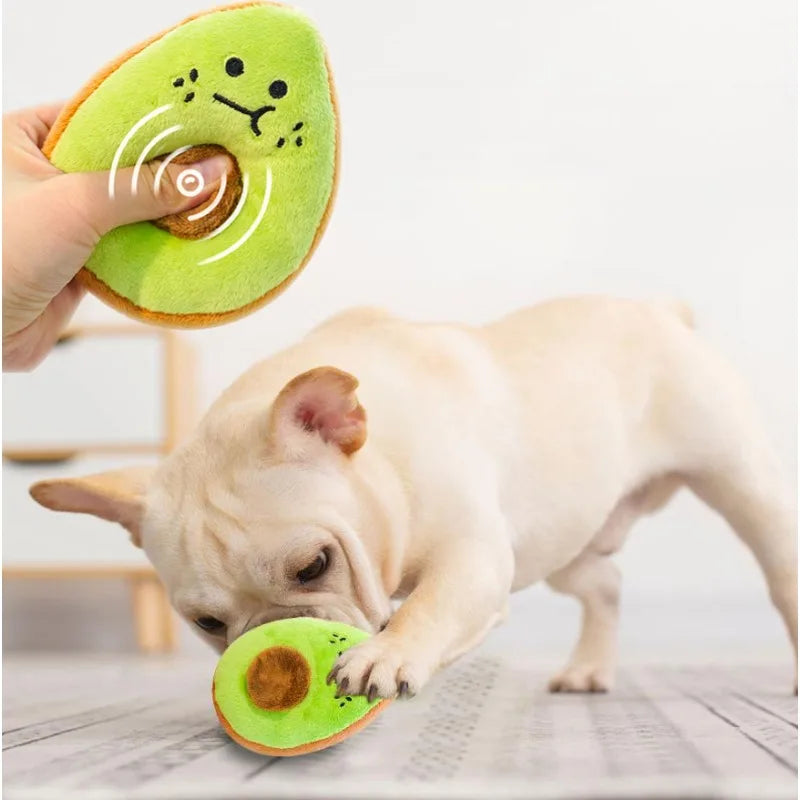 Avocado and Kiwi Squeaky Plush Toy