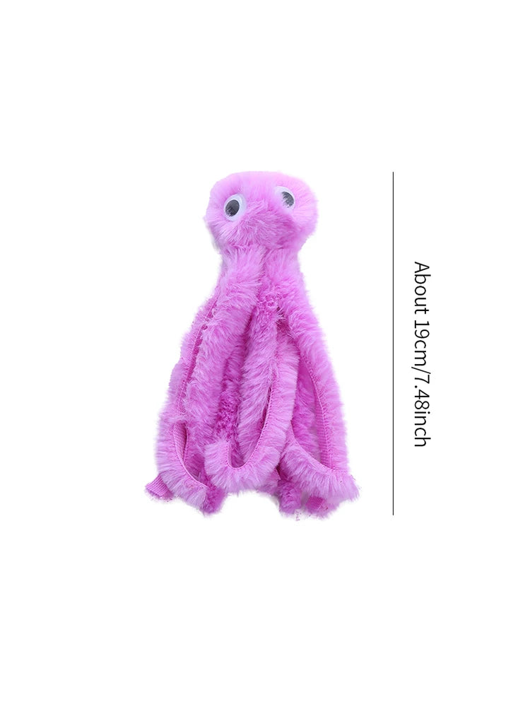 Plush Octopus Cat Toy - Violet