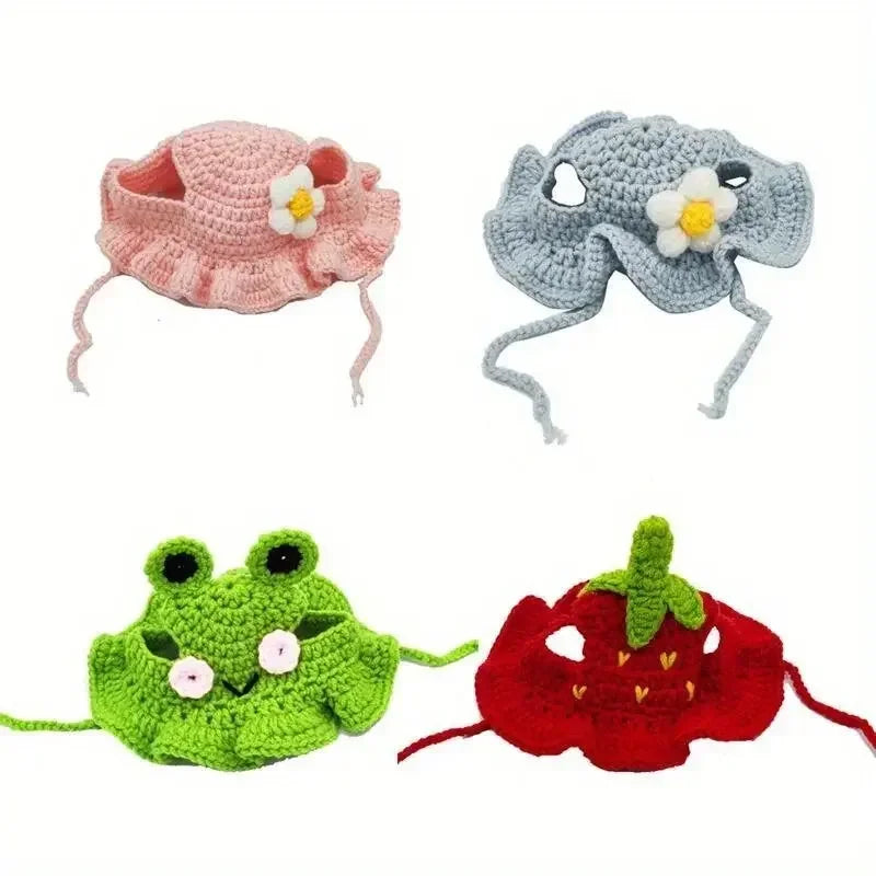 Knitted Hat for Cats and Small Dogs