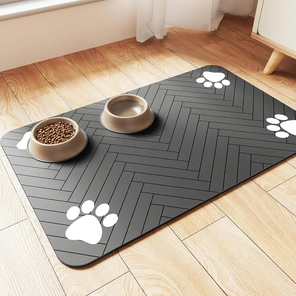 Absorbent Pet Feeding Mat with Non-Slip Back