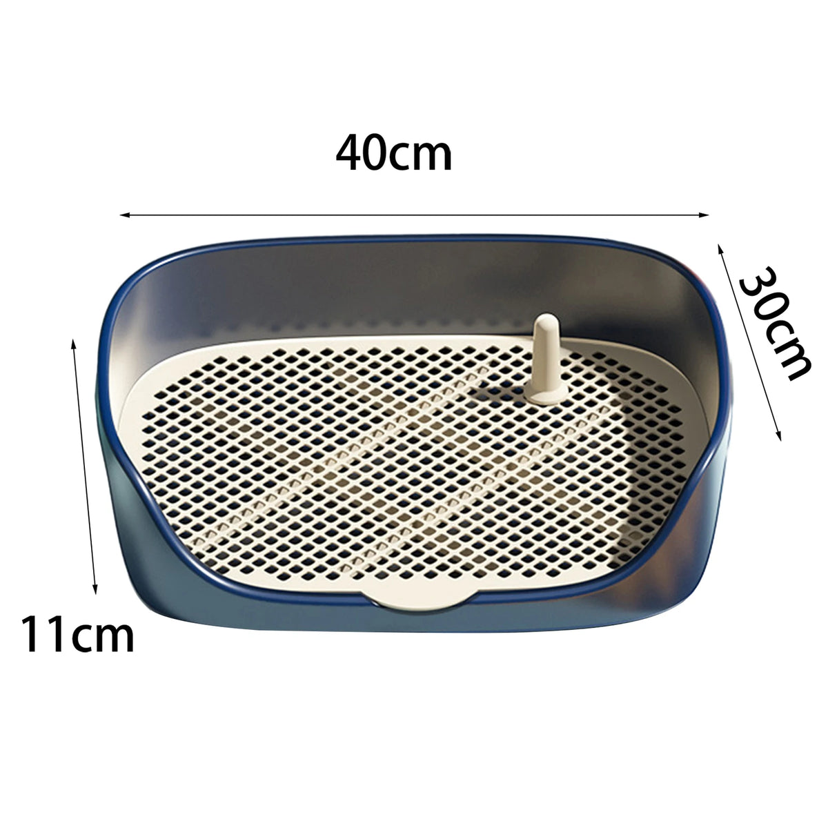 Dog Toilet Tray with Splash Wall - Blue