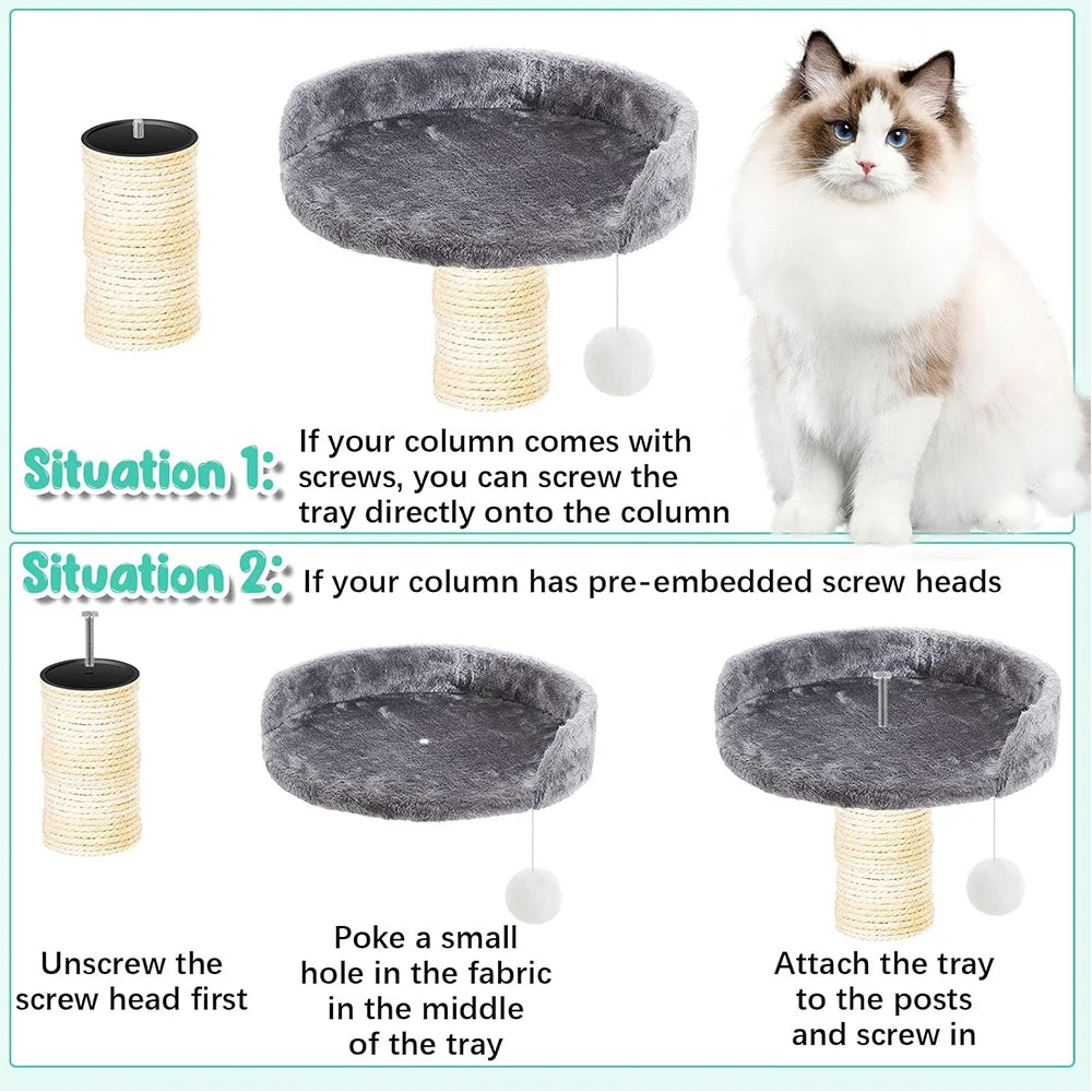 Plush Cat Tree Replacement Platform