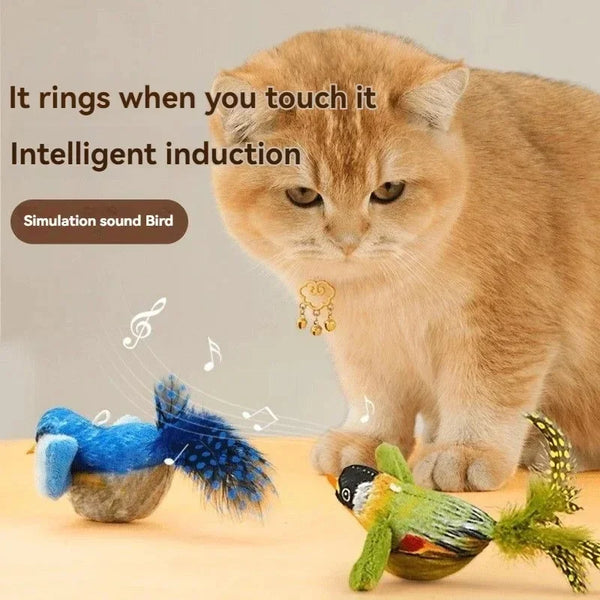 Chirping Plush Bird Cat Toy