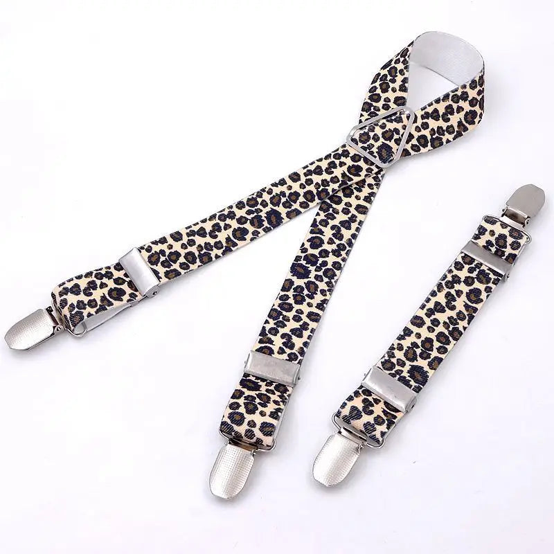 Dog Nappy Suspenders - Leopard / S