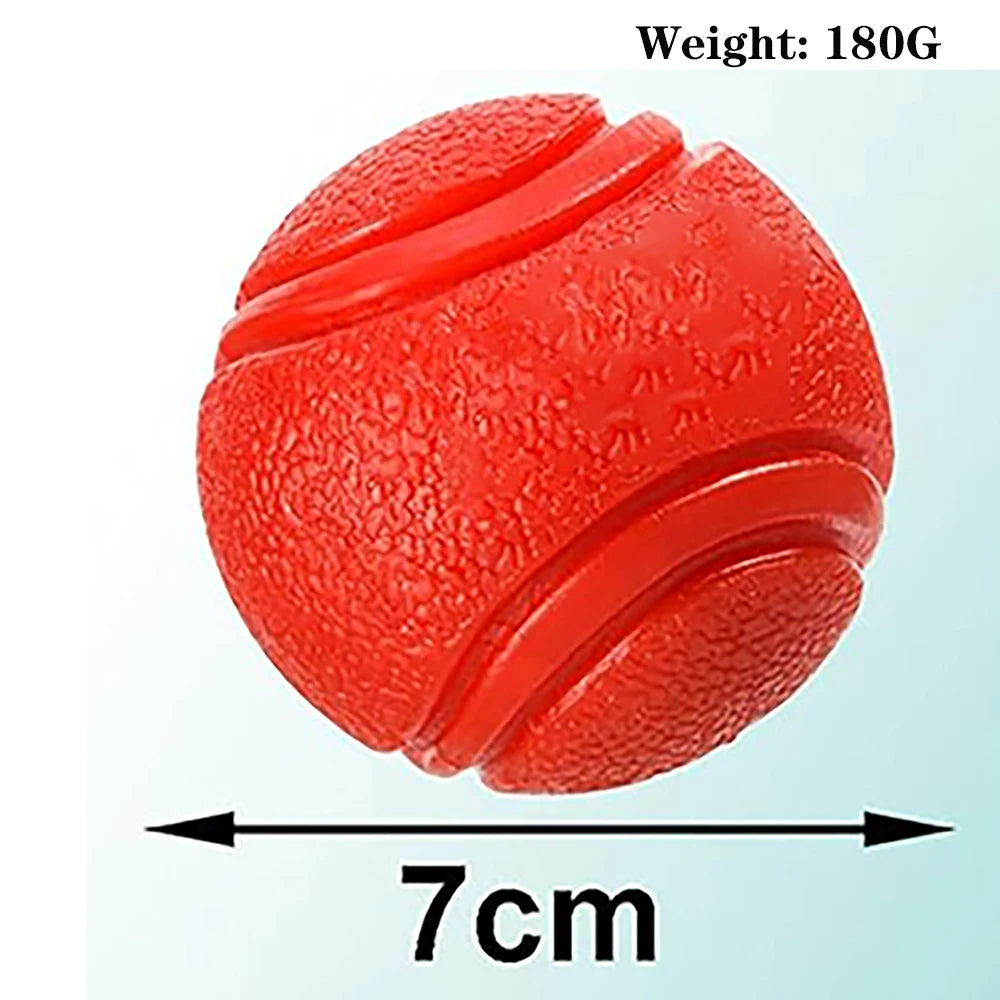 Solid Rubber Fetch Ball - Red, L (7 cm)