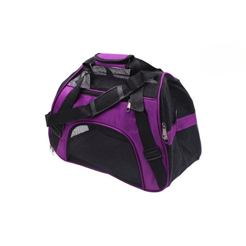 Foldable Mesh Pet Carrier Bag - Purple / M