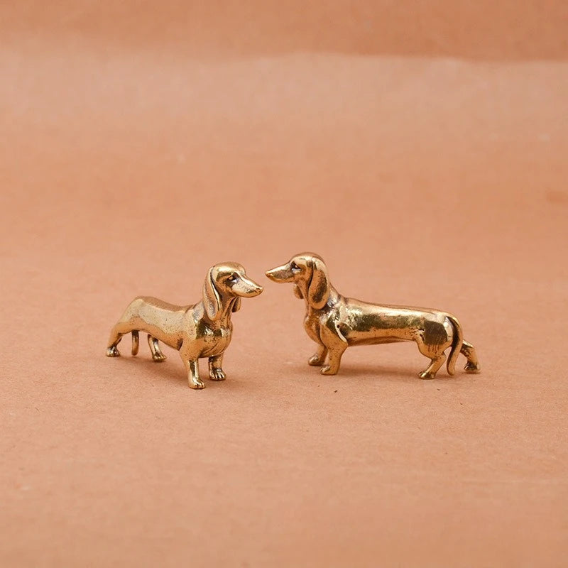 Brass Dachshund Figurine
