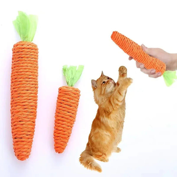 Paper Rope Carrot Cat Toy