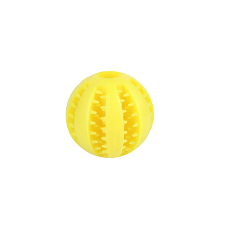 Treat Dispensing Rubber Ball for Dogs - Yellow / 5 cm (small dogs)