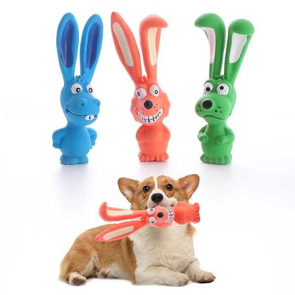 Latex Rabbit Squeaky Toy