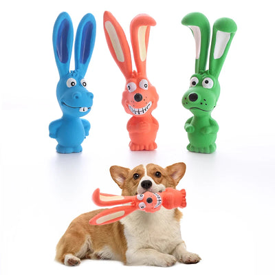 Latex Rabbit Squeaky Toy