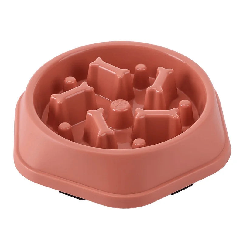 Slow Feeder Dog Bowl - Pink / Small, 19.5 cm
