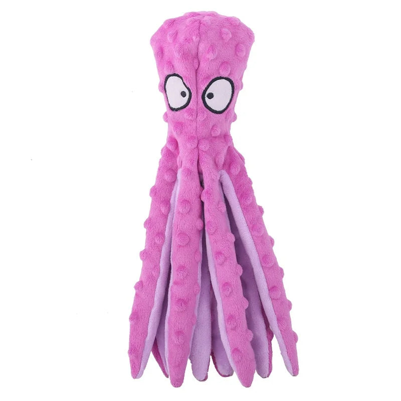 Small Squeaky Plush Animal Dog Toy - Purple