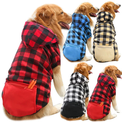 Reversible Plaid Dog Coat