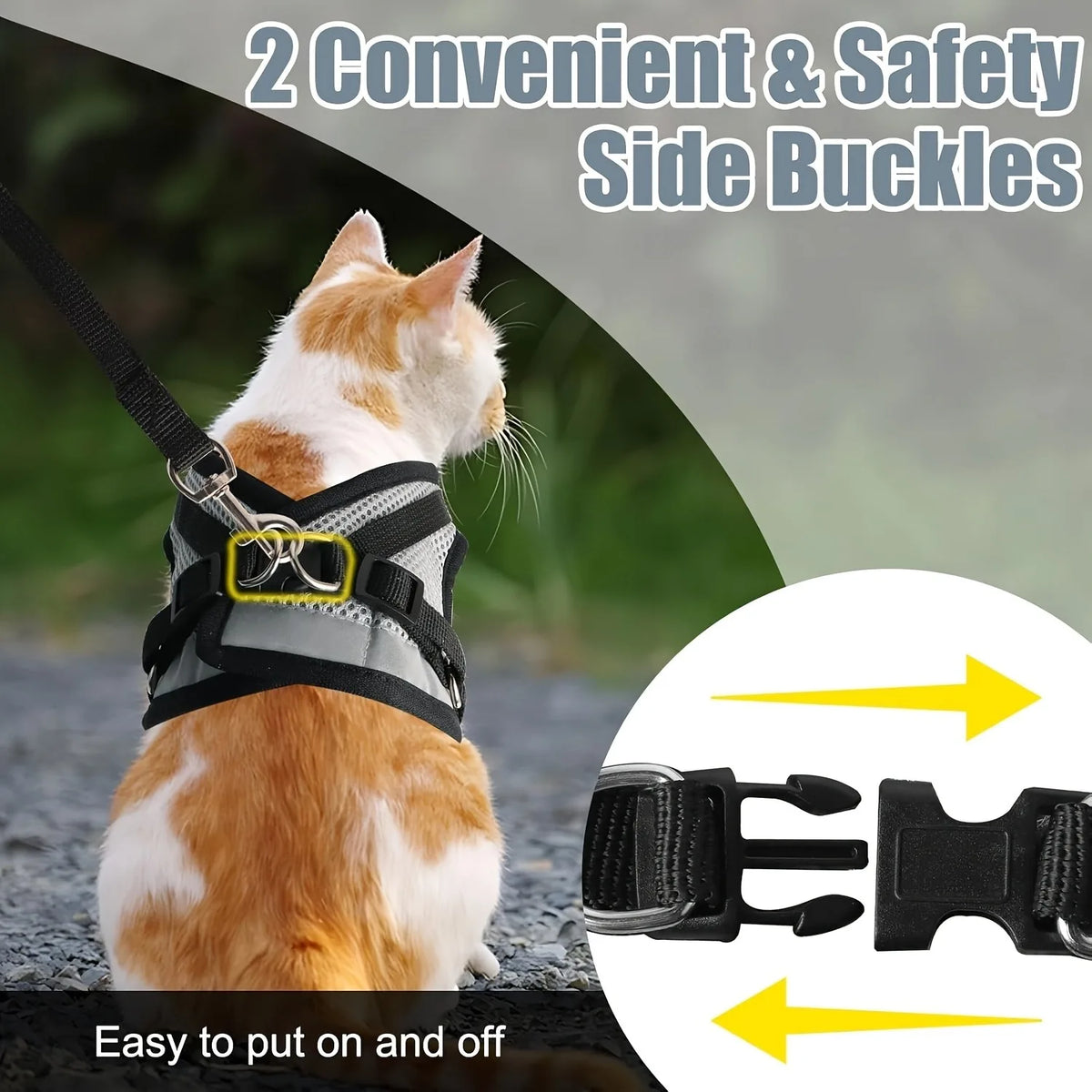 Cat Harness with Retractable Lead