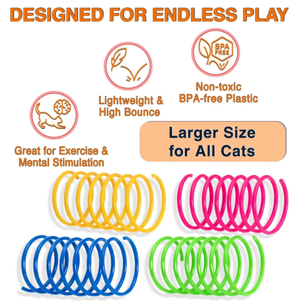 Coil Spring Cat Toys, Pack of 12