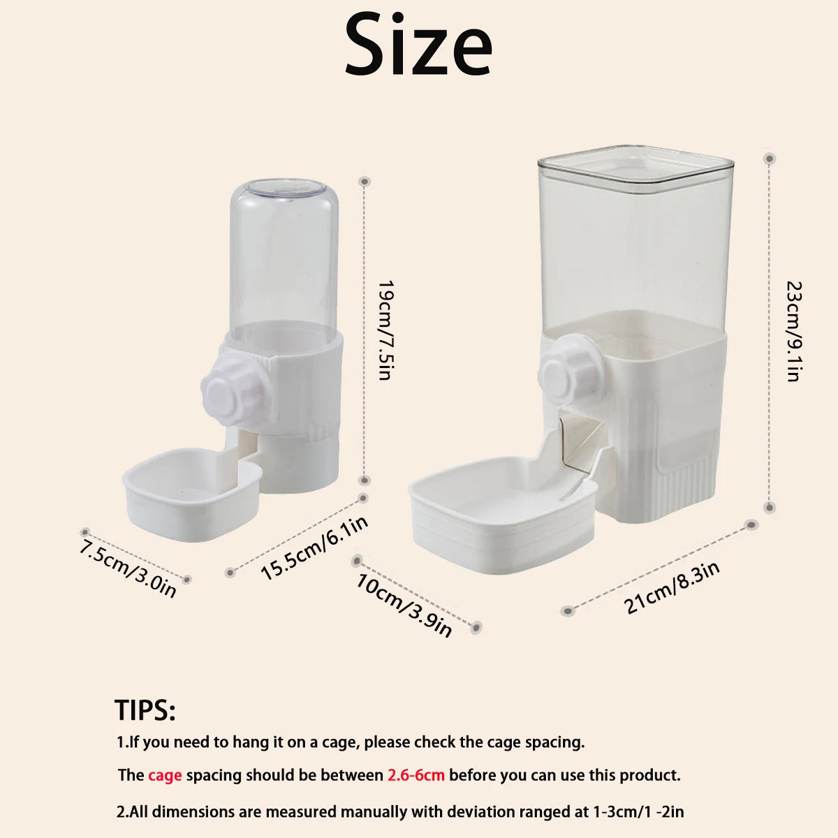 Gravity Feeder and Water Dispenser for Crates