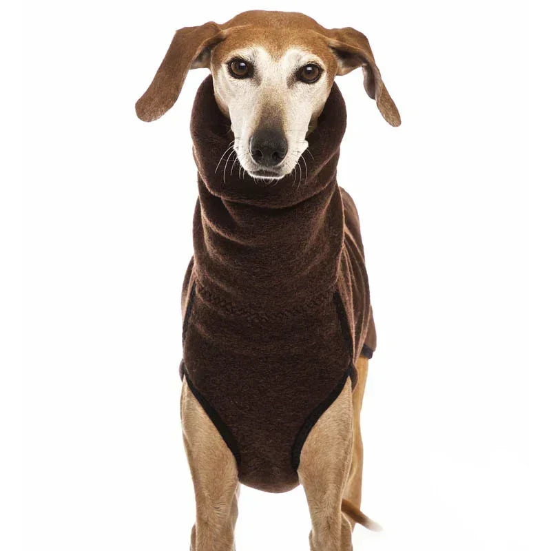High-Neck Fleece Coat for Sighthounds
