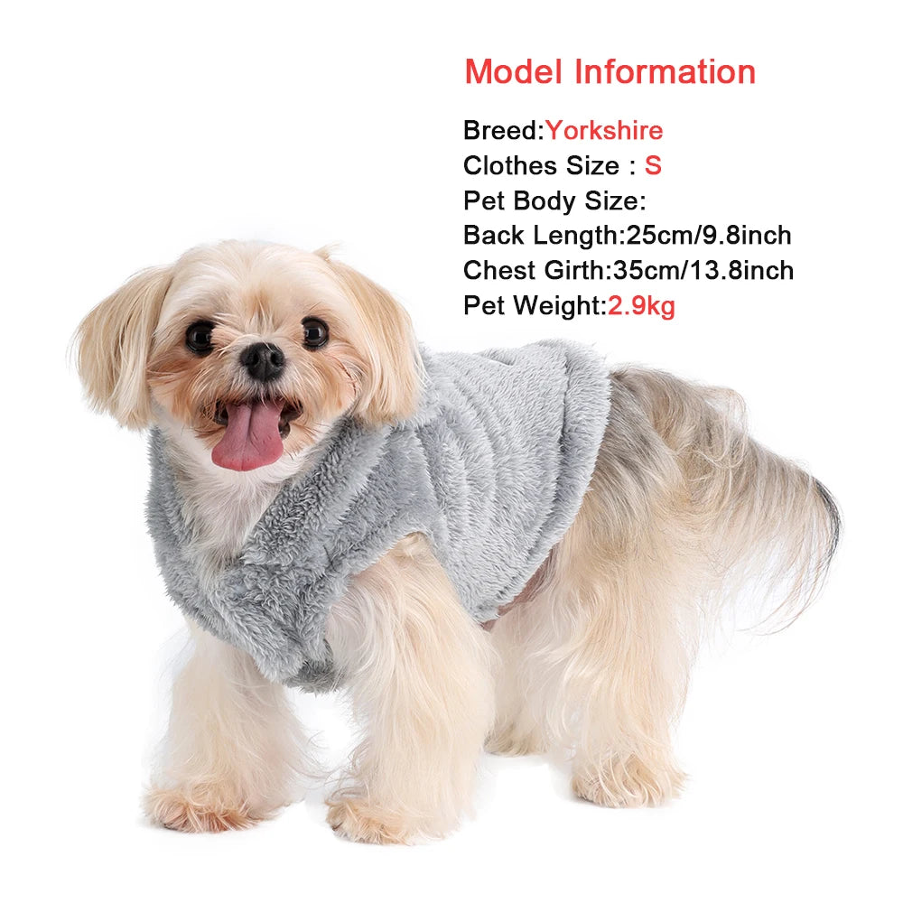 Soft Fleece Hooded Dog Coat