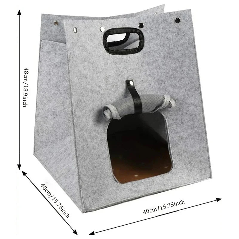 Felt Cat Cube Bed