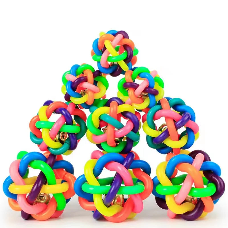Rainbow Bell Ball Chew Toy