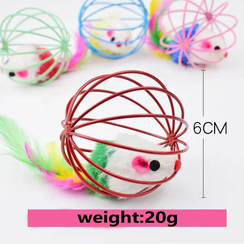 Mouse in a Cage Ball Cat Toy