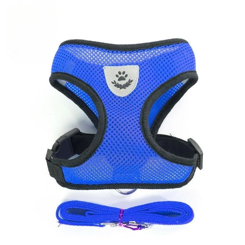 Mesh Vest Harness and Lead Set for Cats and Small Dogs