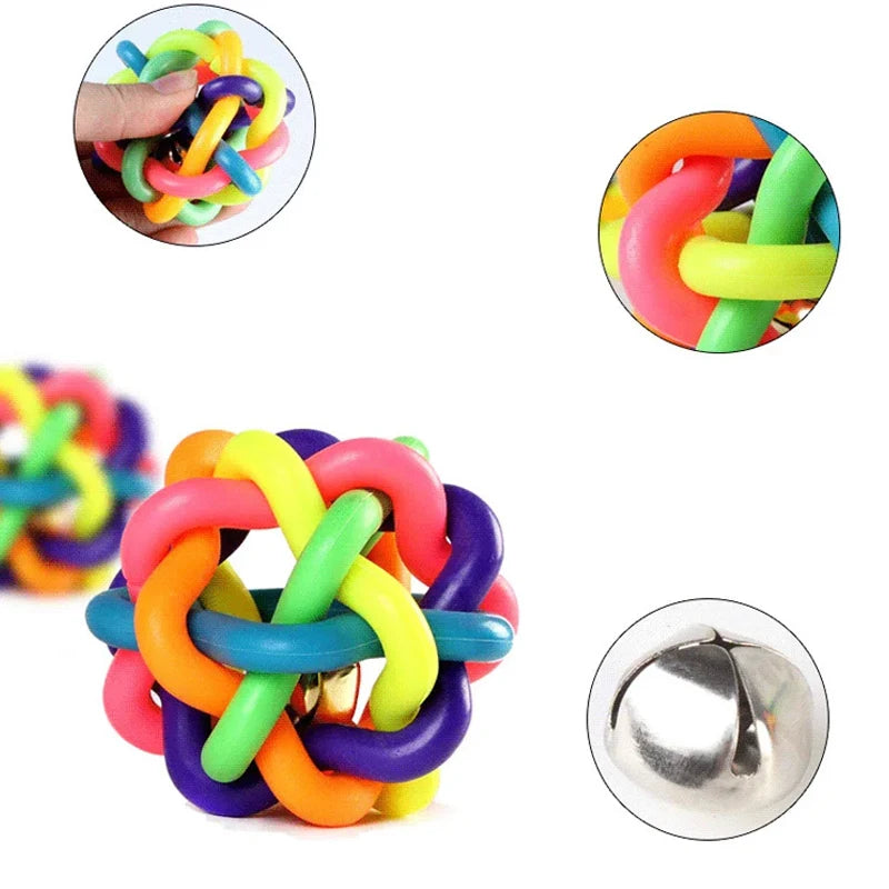 Rainbow Bell Ball Chew Toy