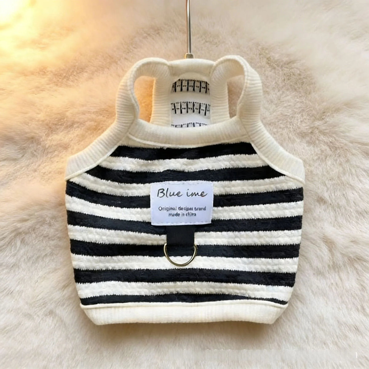 Striped Knit Vest for Small Dogs