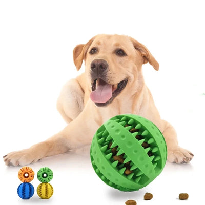 Treat Dispensing Rubber Ball for Dogs
