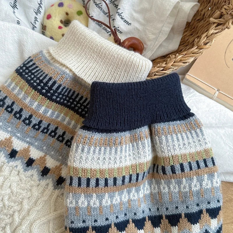 Vintage Knit Jumper for Small Dogs