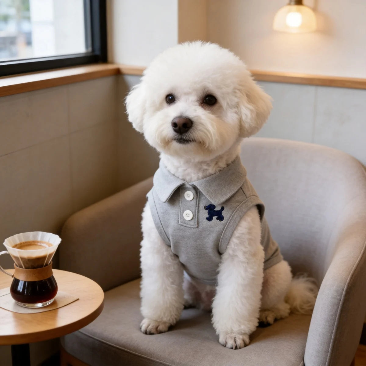 Polo Shirt for Small Dogs - Gray / M