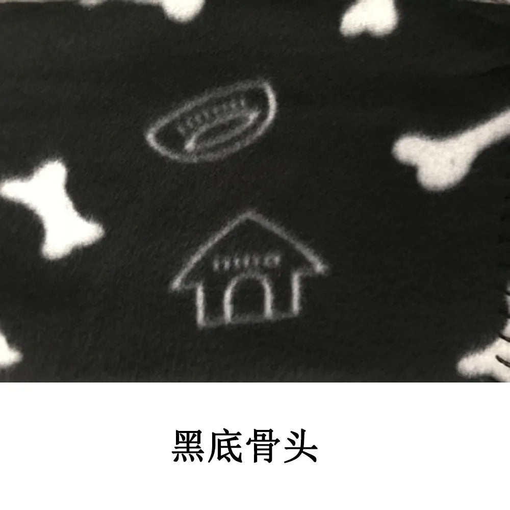 Soft Fleece Pet Blanket - Bone 3 / 60 x 70 cm