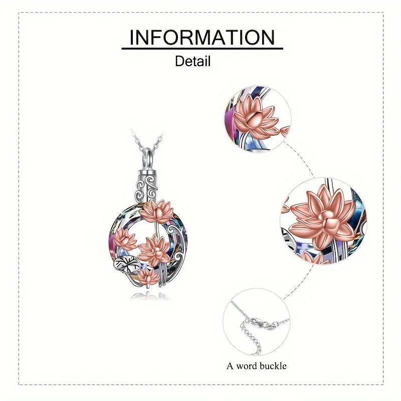 Lotus Crystal Keepsake Necklace