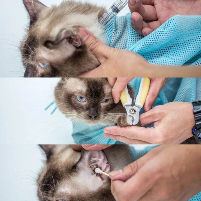 Mesh Cat Grooming and Bath Bag