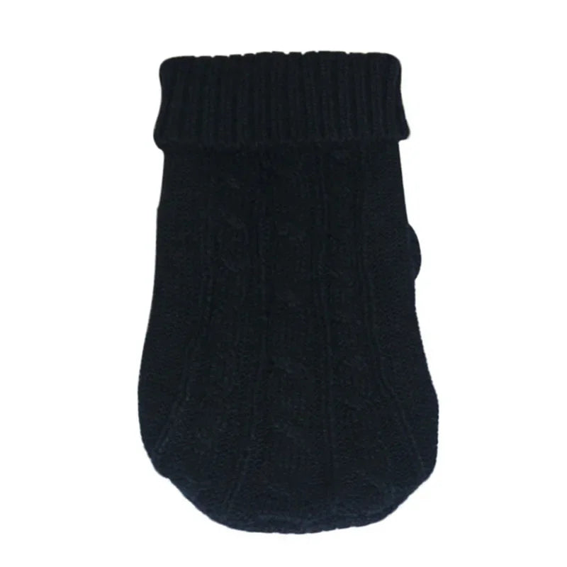 Knitted Dog Jumper for Small Dogs - Black / Xl(12) 4-5 kg