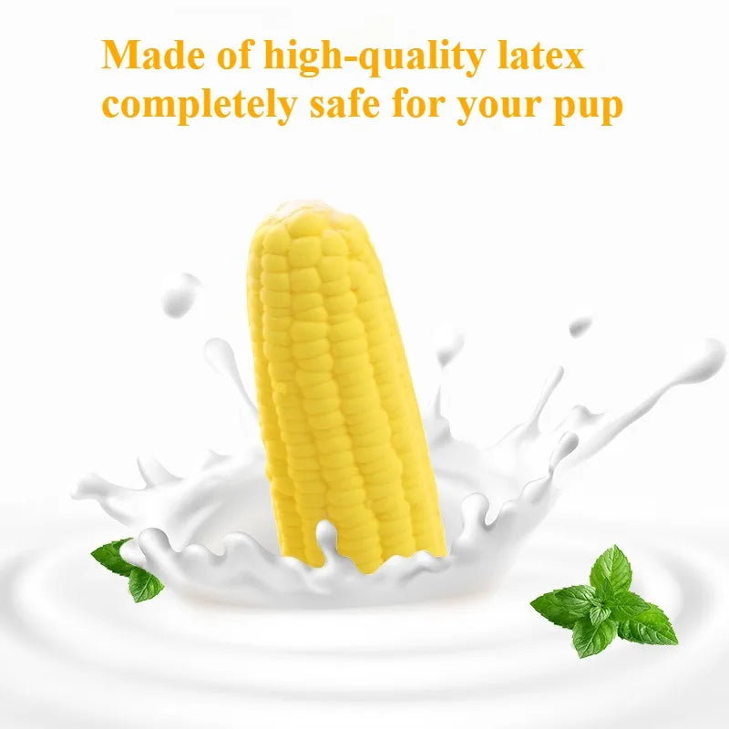 Squeaky Latex Corn Toy
