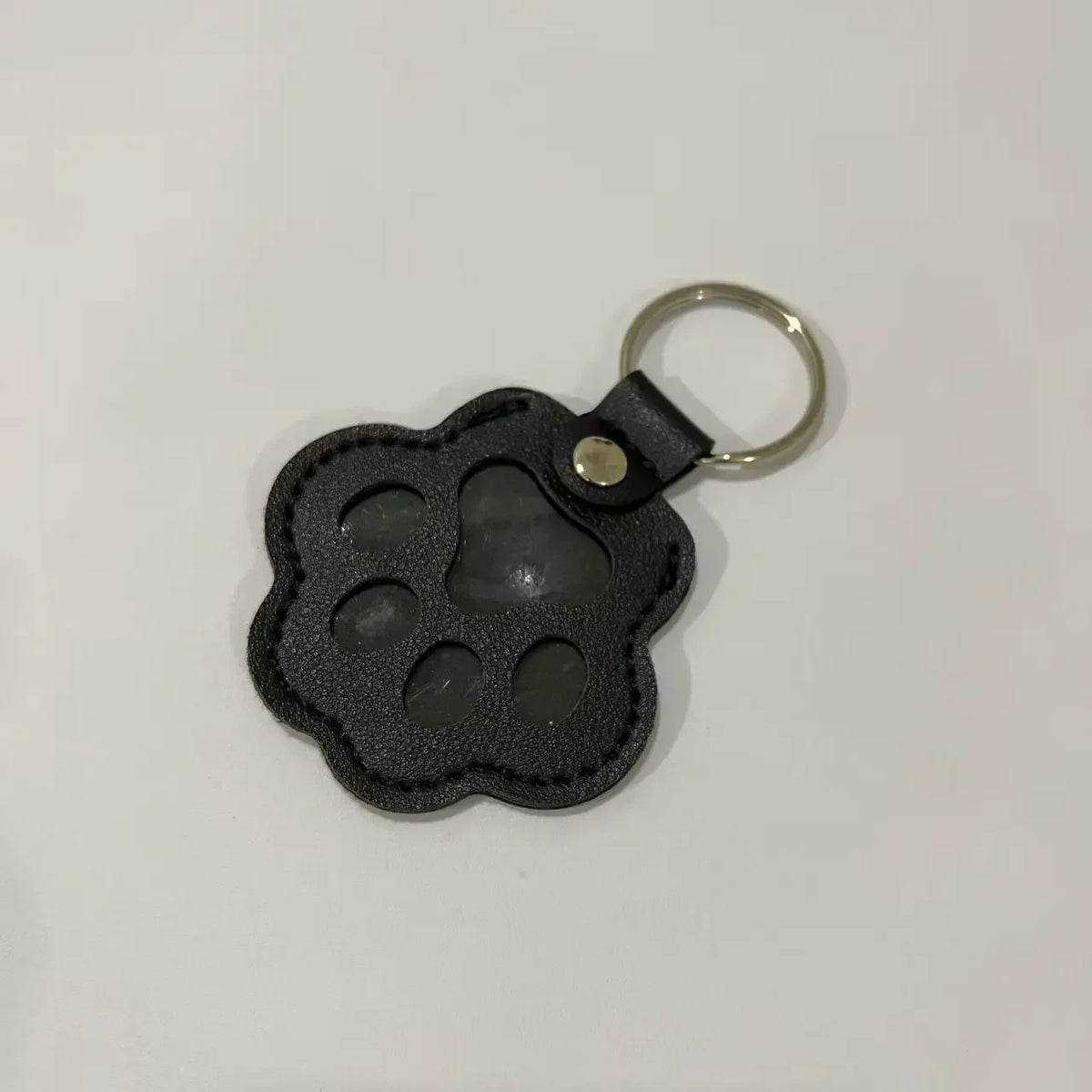 Leather Dog Fur Keepsake Keyring