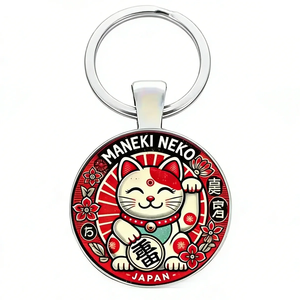 Maneki Neko Lucky Cat Keyring