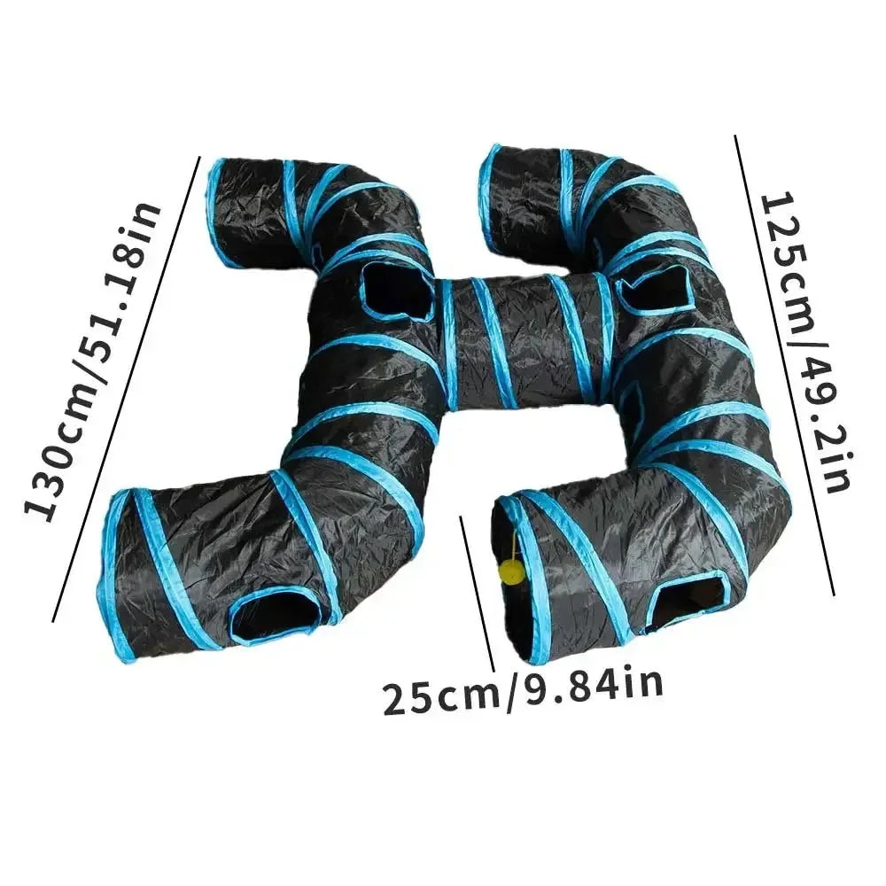 Pop-Up Cat Tunnel, Many Shapes - Double E-shape